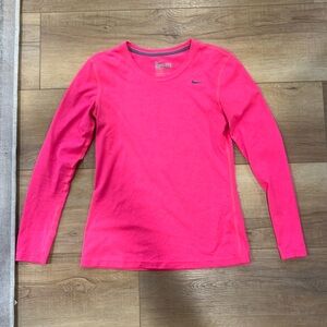 Nike dri-fit, hot pink, long sleeve top
